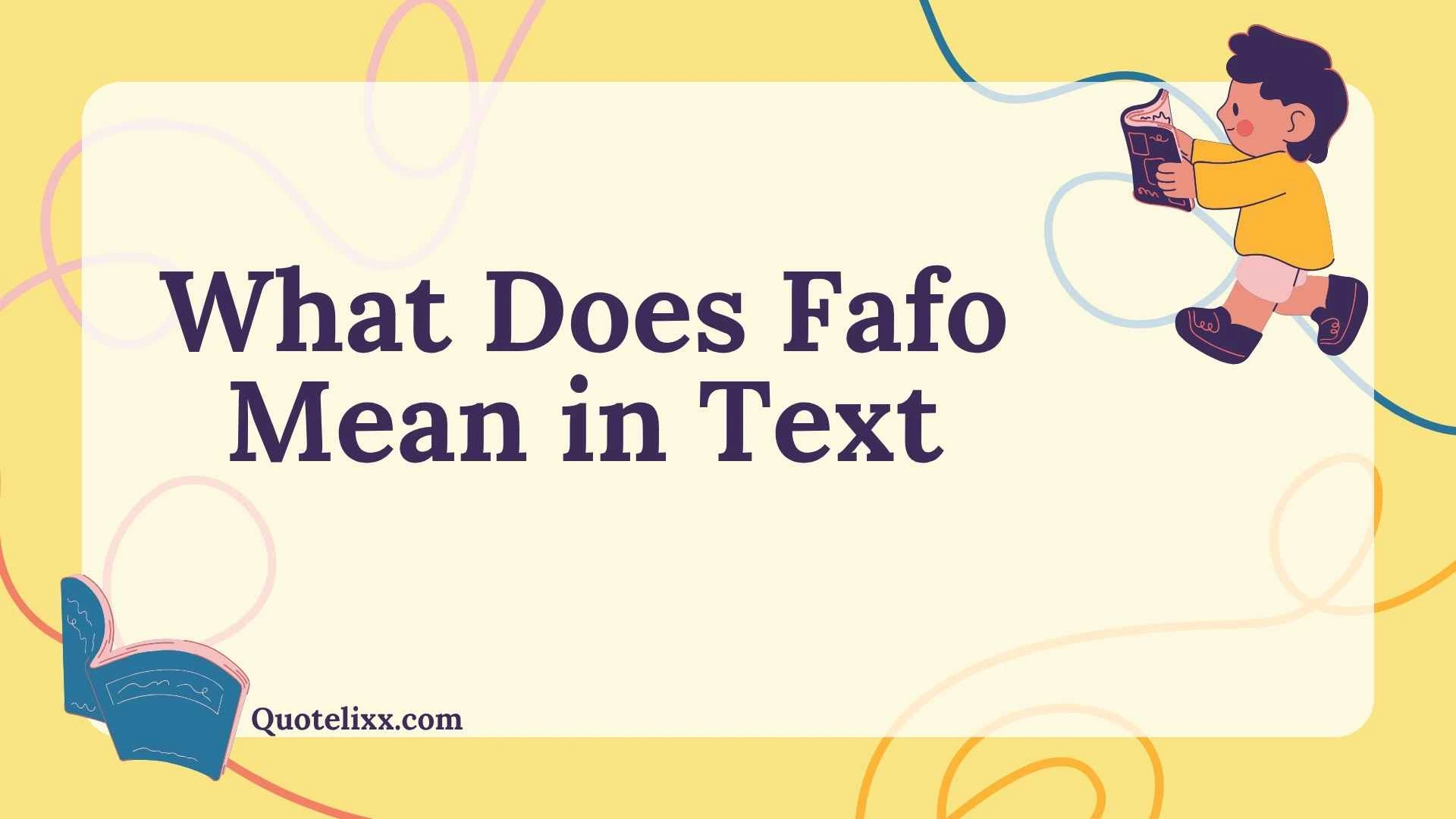 what does fafo mean in text
